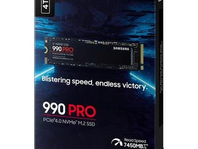 Samsung SSD 990 PRO 4TBNVMe M.2,PCIe Gen 4.0 x47450MB/s read,6900MB/s write Samsung SSD 990 PRO 4TBNVMe M.2,PCIe Gen 4.0 x47450MB/s read,6900MB/s write - Image 1