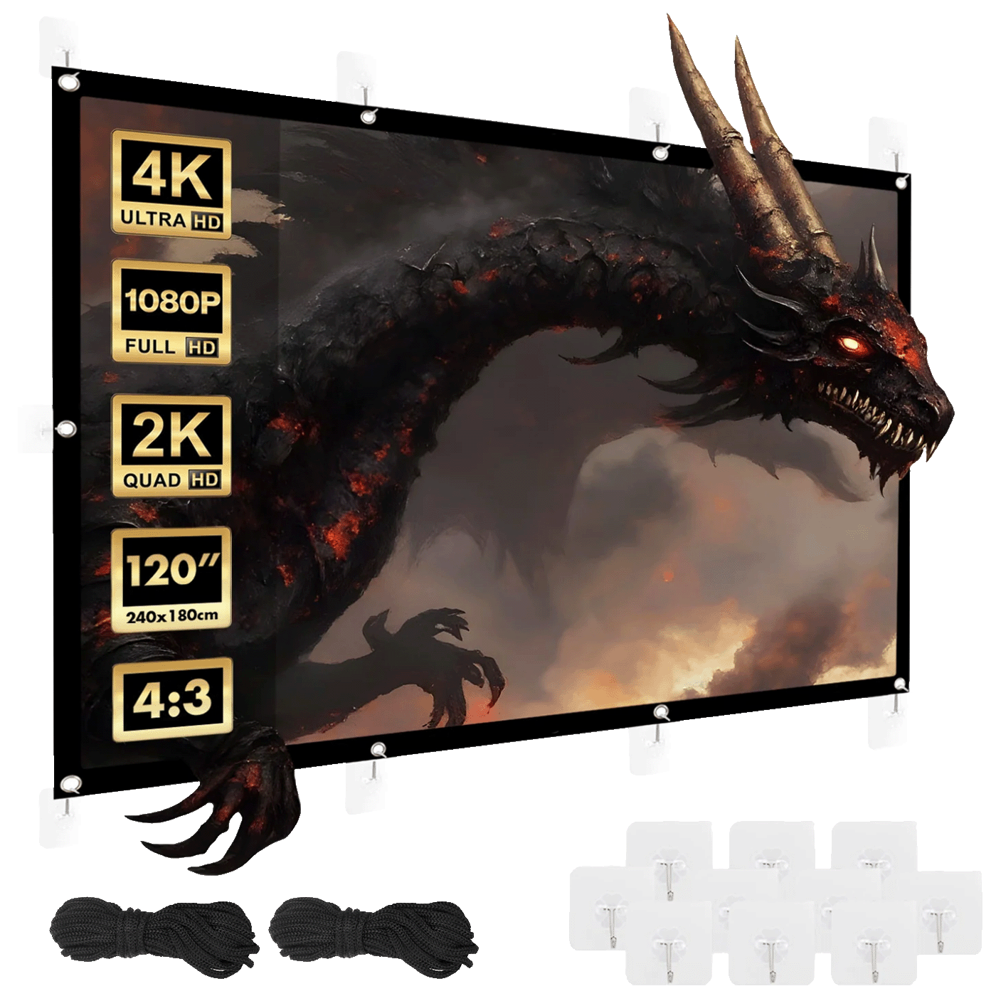 Maclean Platno za projektor, zidno, 240 x 180 cm, 4:3 - MC-169 Maclean Platno za projektor, zidno, 240 x 180 cm, 4:3 - MC-169 - Image 1