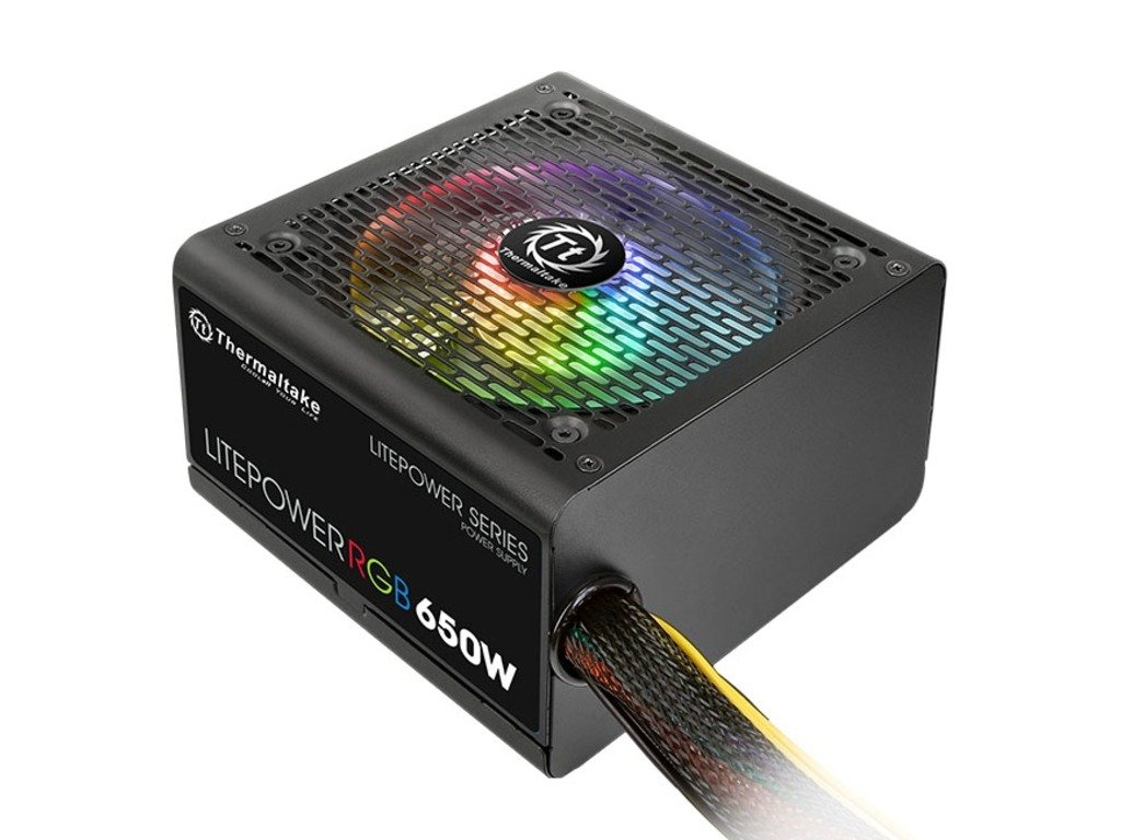 Thermaltake Litepower RGB 650WBlack RGB,6+2pin PCI-E Connector x 2 Thermaltake Litepower RGB 650WBlack RGB,6+2pin PCI-E Connector x 2 - Image 1
