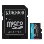 Kingston microSD 512GBCanvasGoPlus, Gen4r/w:200MB/s/160MB/s,with adapter