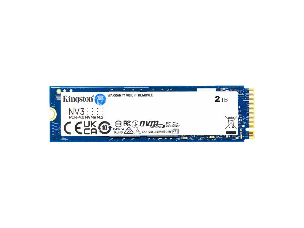 Kingston SSD 2TB NV3NVMe PCIe Gen 4.0x4R/W : 6000/5000MB/s Kingston SSD 2TB NV3NVMe PCIe Gen 4.0x4R/W : 6000/5000MB/s - Image 1