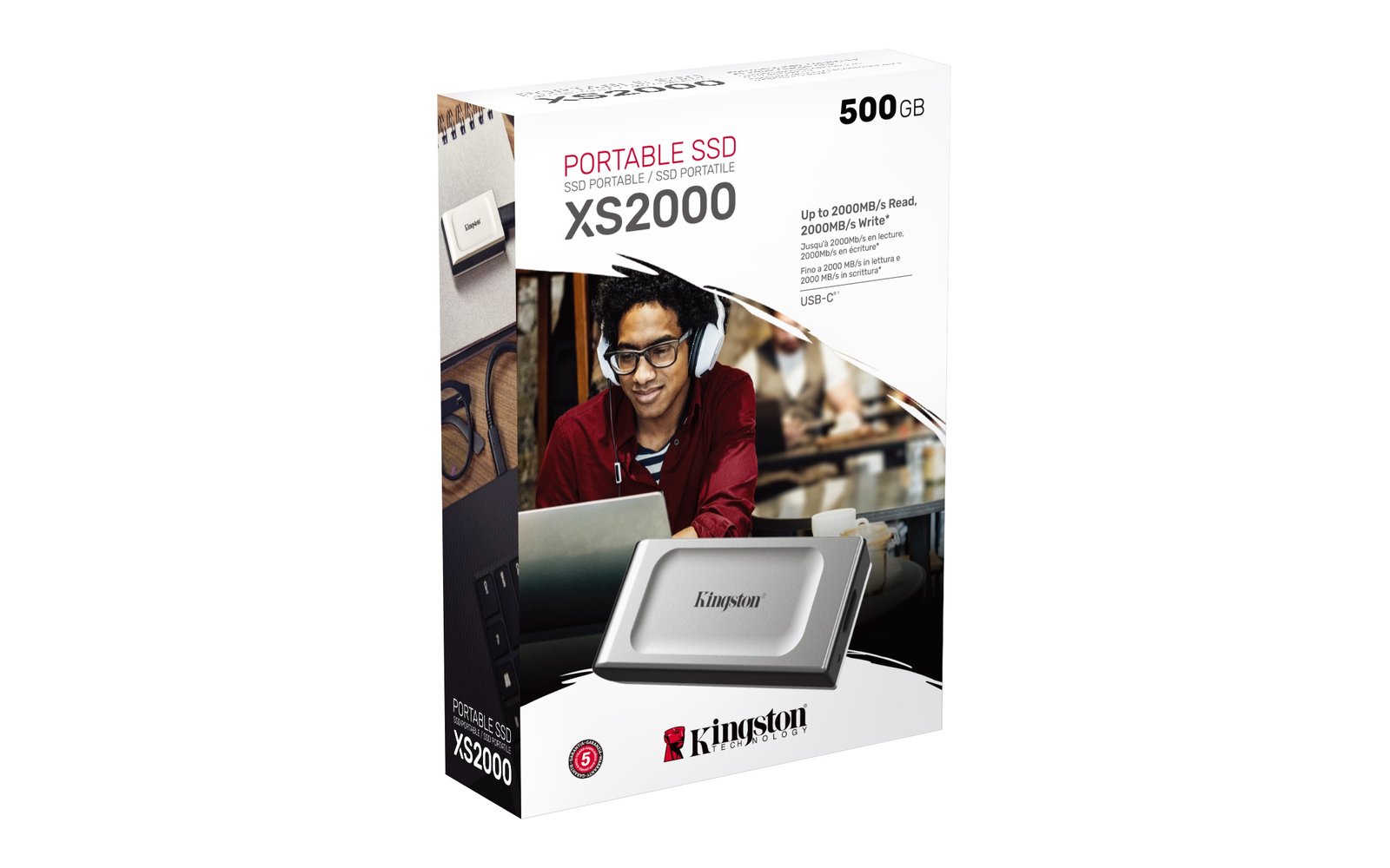 Kingston Ext SSD 500GB USB-CXS2000, R/W:2000/2000MBs Kingston Ext SSD 500GB USB-CXS2000, R/W:2000/2000MBs - Image 1
