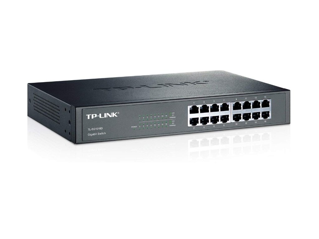 TP-Link TL-SG1016D 16-PortGigabit Desktop/RackmountSwitch, 16x10/100/1000 TP-Link TL-SG1016D 16-PortGigabit Desktop/RackmountSwitch, 16x10/100/1000 - Image 1