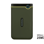 Transcend HDD 2TB StoreJet M3Portable,USB 3.1,anti-shock,Military Green