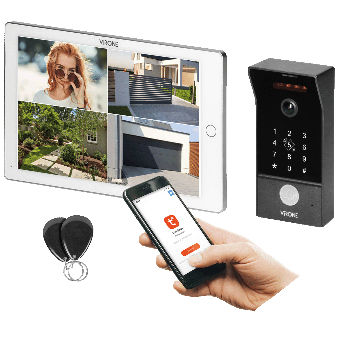 Virone Video interfon 10", WiFi, RFID, Mailo - VDP-70/W Virone Video interfon 10", WiFi, RFID, Mailo - VDP-70/W - Image 1