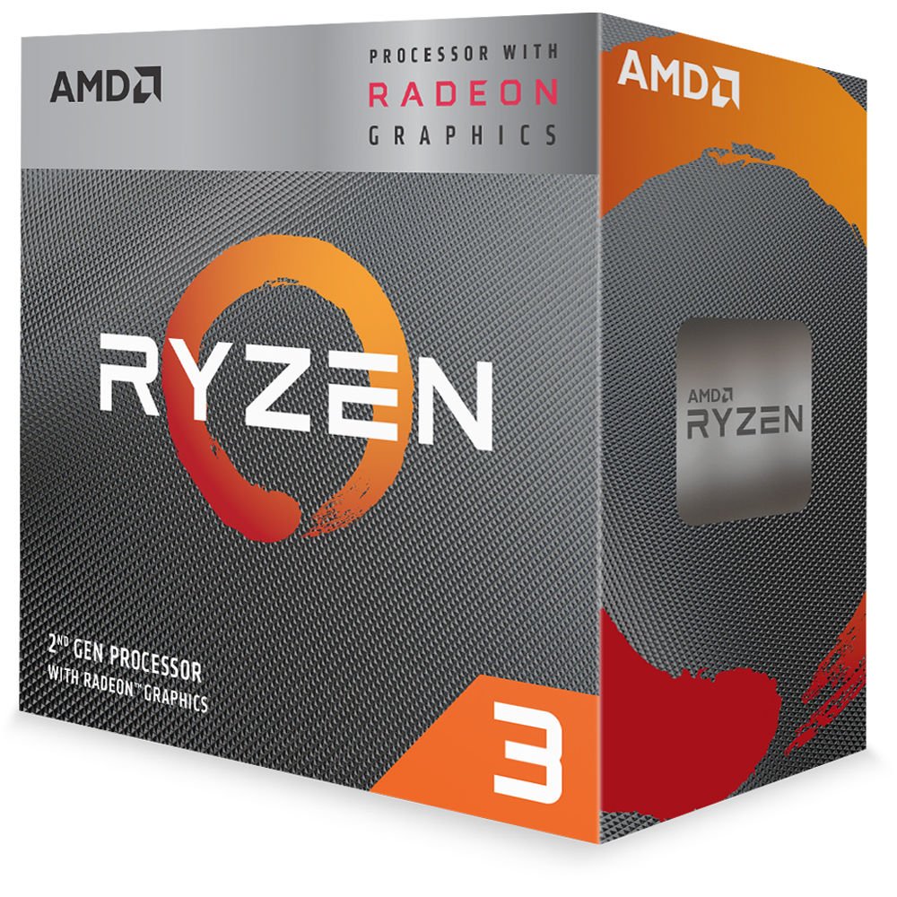 AMD Ryzen 3 3200G AM4 BOX4 CPU cores,4 threads,3.6GHz,4MB L3,65W,Radeon Vega 8 AMD Ryzen 3 3200G AM4 BOX4 CPU cores,4 threads,3.6GHz,4MB L3,65W,Radeon Vega 8 - Image 1