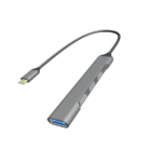 USB HUB GEMBIRD 4-port Type-C GEMBIRD (USB3 x 1 port, USB2 x 3 ports), silver, UHB-CM-U3P1U2P3-03 - Image 2