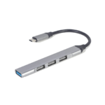 USB HUB GEMBIRD 4-port Type-C GEMBIRD (USB3 x 1 port, USB2 x 3 ports), silver, UHB-CM-U3P1U2P3-03 - Image 3