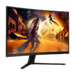MONITOR AOC Gaming CQ32G4VE Curved 31.5” FAST VA, 16:9, 2560x1440, 180Hz, 0.5ms, 300 cd/m2, 3500:1, Audio, HDMI, DP, Tilt, Black-Red, VESA 3y - Image 3