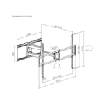 Zidni nosač GEMBIRD WM-105ST-01, Full-motion TV wall mount, 50" - 105"" - Image 5