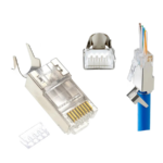 Konektor 10 komada GEMBIRD LC-PTF7-01/10, Shielded modular CAT7, pass-through type plug 15u" gold, plated - Image 3