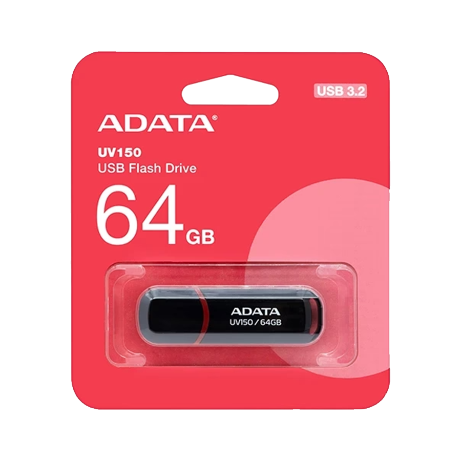 0142054_usb-memory-stick-adata-ufd-64gb-usb-32-auv150-64g-rbkcrna USB Memory stick Adata UFD 64GB USB 3.2 AUV150-64G-RBK/Crna - Image 1