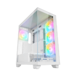Kućište gaming RAMPAGE HYDRA V1 WHITE Type-C+USB3.0+USB2.0 4*ARGB Fan+Hub E-ATX Exclusive Gaming, 39923