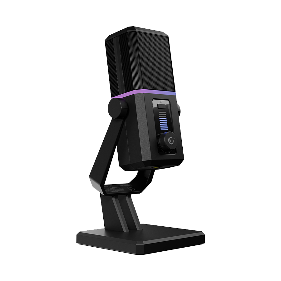 0142667_mikrofon-gaming-rampage-ra-mp75-cyclone-black-desktop-microphone-with-rgb-audio-indicator-42249 Mikrofon gaming RAMPAGE RA-MP75 CYCLONE Black Desktop Microphone with RGB Audio Indicator, 42249 - Image 1