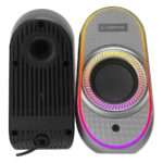 Zvučnici 2.0 gaming RAMPAGE RMS-X3 2.0 6W Bluetooth Enabled Black Multimedia RGB Lighted Gaming USB Speaker, 39543 - Image 3