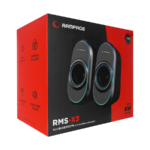 Zvučnici 2.0 gaming RAMPAGE RMS-X3 2.0 6W Bluetooth Enabled Black Multimedia RGB Lighted Gaming USB Speaker, 39543 - Image 4