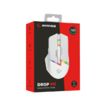 Miš gaming RAMPAGE DROP M3 V2 24000 DPI 3311 Sensor White RGB Rechargeable Wireless 80 Million Huano Switch Gaming Mouse, 42562 - Image 8