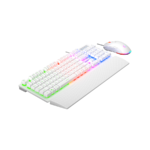 Tastatura + miš gaming RAMPAGE KM-RX7 Fortuna V2 Rainbow Lighting USB White Gaming Combo Us Layout English Gaming Keyboard 12800 DPI Mouse, 42578 - Image 3