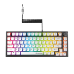 Tastatura gaming RAMPAGE ZENITH PRO Black Hot Swap 8000 Hz Gasket Magnetic RGB Rapid Trigger Gateron Switch US Layout English Dye-Sub PBT, 42761 - Image 3
