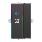 CPU hladnjak RAMPAGE OCTAGON B70 Black 63CFM 12cm ARGB Temperature Display AM5/LGA1700 Compatible Air Cooled CPU Fan, 42541 - Image 5