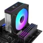 CPU hladnjak RAMPAGE OCTAGON B70 Black 63CFM 12cm ARGB Temperature Display AM5/LGA1700 Compatible Air Cooled CPU Fan, 42541 - Image 6