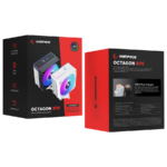 CPU hladnjak RAMPAGE OCTAGON B70 Black 63CFM 12cm ARGB Temperature Display AM5/LGA1700 Compatible Air Cooled CPU Fan, 42541 - Image 7