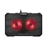 Postolje za notebook gaming Rampage AD-RC12 GAMEZONE Black 2 Fan 2 USB RGB Illuminated 15"-17" Notebook Cooler Stand, 36323 - Image 3