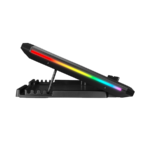 Postolje za notebook gaming Rampage AD-RC12 GAMEZONE Black 2 Fan 2 USB RGB Illuminated 15"-17" Notebook Cooler Stand, 36323 - Image 4