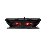 Postolje za notebook gaming Rampage AD-RC12 GAMEZONE Black 2 Fan 2 USB RGB Illuminated 15"-17" Notebook Cooler Stand, 36323 - Image 5