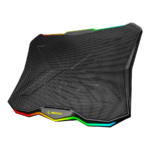 Postolje za notebook gaming Rampage AD-RC8 SHOWY Black 180mm Fan 15-17" RGB Light Notebook Cooling Stand, 33450