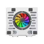 Postolje za notebook riser stand preklopivi rotirajuci, Addison AD-RC35 Adjustable Metal Laptop Stand with 360 Degree Rotating Fan and RGB Light, 3963 - Image 4