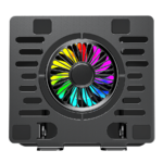 Postolje za notebook riser stand preklopivi rotirajuci, Addison AD-RC36 Steely 360 Degree Fan Fan Fan RGB Light Adjustable Black Metal 42029 - Image 4