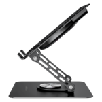 Postolje za notebook riser stand preklopivi rotirajuci, Addison AD-RC36 Steely 360 Degree Fan Fan Fan RGB Light Adjustable Black Metal 42029 - Image 5