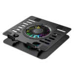 Postolje za notebook riser stand preklopivi rotirajuci, Addison AD-RC36 Steely 360 Degree Fan Fan Fan RGB Light Adjustable Black Metal 42029 - Image 7