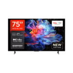 TCL 75"V6C 4K TV Google OS HDR10 HVA Panel Motion Clarity Dolby Audio; AiPQ Processor;