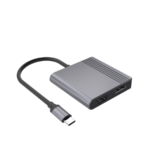 USB adapter Type-C to HDMI i  DiplayPort adapter 4K 60Hz, black, GEMBIRD, A-CM-HDMIFDPF-01 - Image 2