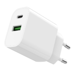 USB punjač 1xType-C + 1xUSB-A fast charger, 20W, white GEMBIRD, TA-UC-PDQC20-01-W - Image 3