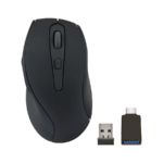 Miš SPEEDLINK AXON Silent & Antibacterial Rechargeable Mouse - Wireless, USB-A/-C, rubber-black, SL-630004-RRBK