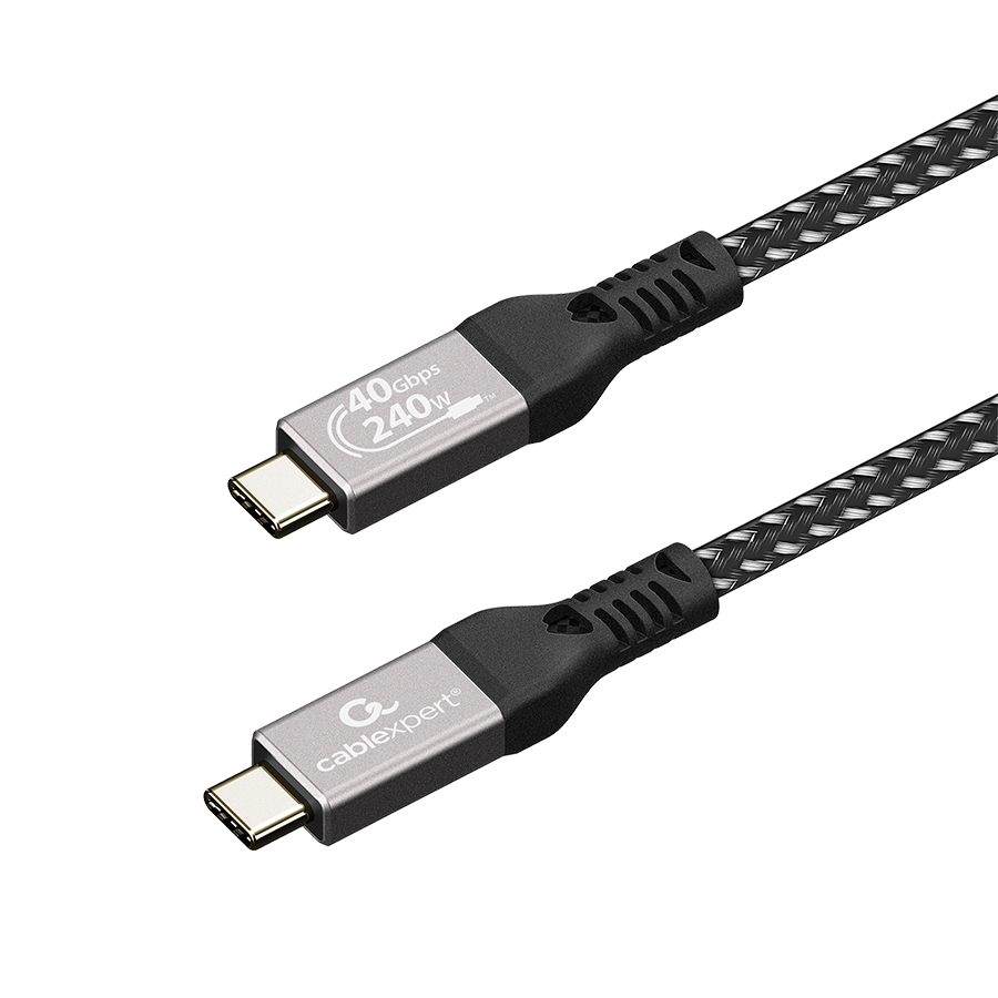 0143667_usb-usb4-gen-3x2-kabl-240w-40-gbps-type-c-to-type-c-power-delivery-pd-charging-data-cable-05-m-gembi USB USB4 Gen 3x2 kabl 240W, 40 Gbps Type-C to Type-C Power Delivery (PD) charging & data cable, 0.5 m GEMBIRD CCBP-USB4-CMCM240-0.5M - Image 1