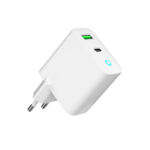 USB punjač 1xType-C + 1xUSB-A fast charger, 20W, white, LED, GEMBIRD, TA-UC-PDQC20L-W-01 - Image 3