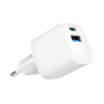 USB punjač 1xType-C + 1xUSB-A fast charger, 20W, white, GEMBIRD, TA-UC-PDQC20-W-01 - Image 2