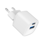 USB punjač 1xType-C + 1xUSB-A fast charger, 20W, white, GEMBIRD, TA-UC-PDQC20-W-01 - Image 3