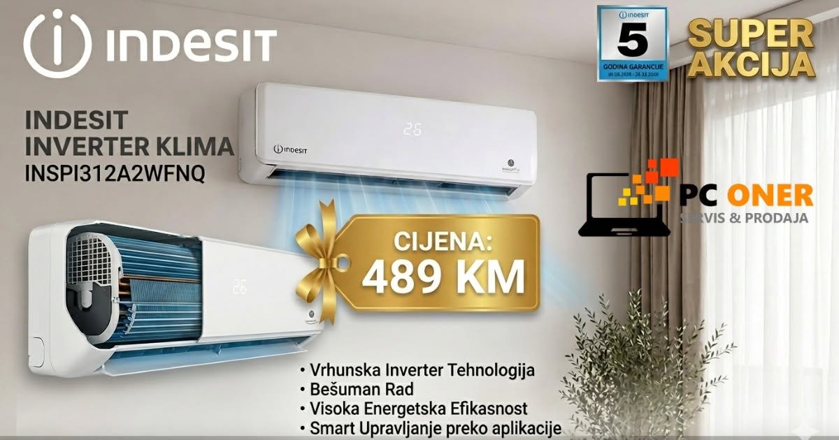 710424035_1445418020933277_9157274836500658424_n ❄️ INDESIT INVERTER KLIMA – MAKSIMALAN KOMFOR UZ MINIMALNU POTROŠNJU! ❄️ - Image 1