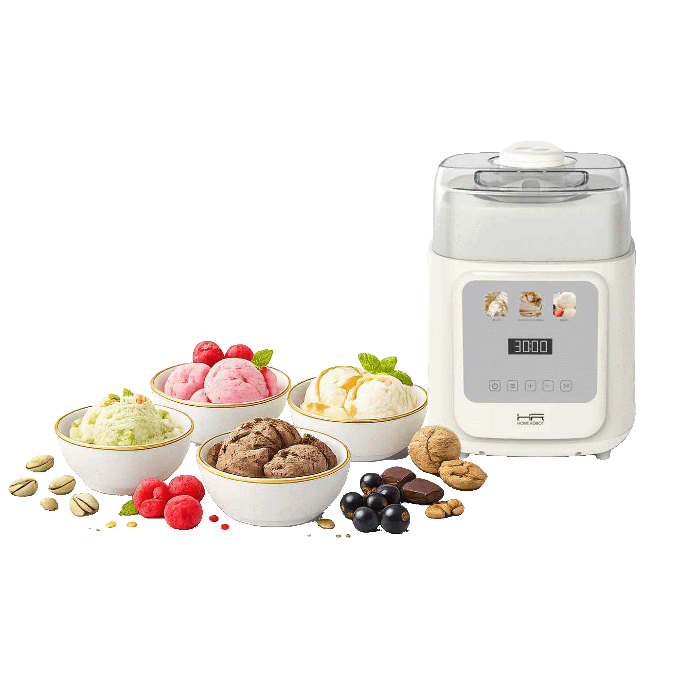 Home Robot Aparat za sladoled s kompresorom, kapacitet 1 lit., 90W - GELATO-500 Home Robot Aparat za sladoled s kompresorom, kapacitet 1 lit., 90W - GELATO-500 - Image 1