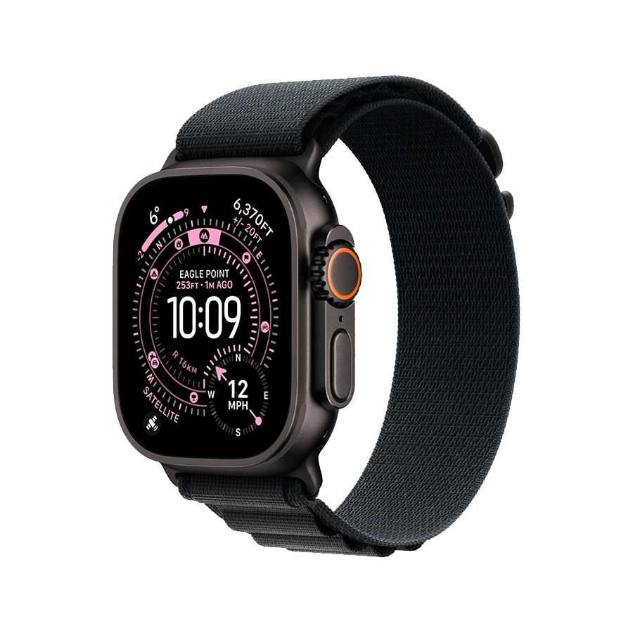 01-30 Apple Watch Ultra 3 49mm Black Titanium Case Alpine Loop L MF0X4LW/A - Image 1