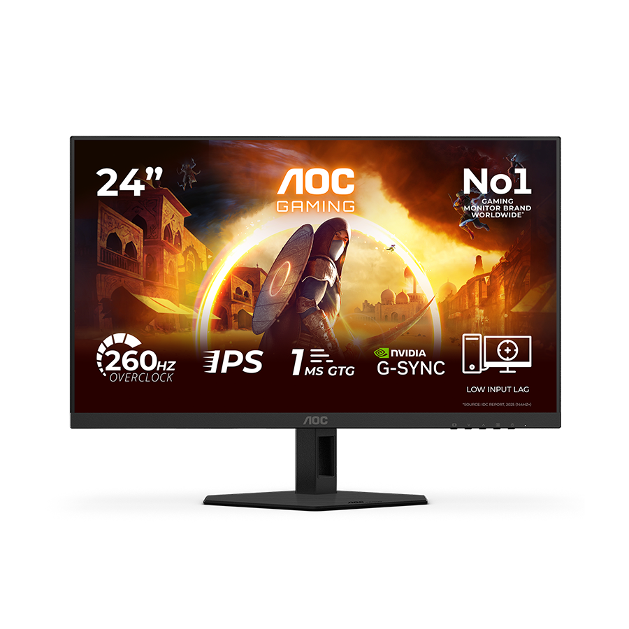 01-46 Monitor AOC 24G4ZRE LED 23.8" FHD monitor 260Hz, fast IPS panel, 0.3ms MPRT, adaptive sync, HDR10, G-Sync compatible - Image 1