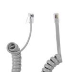 Telefonski spiralni kabl za slusalicu 2m sa konektorima S-link SL-TEL3 RJ-10, sivi, 23328