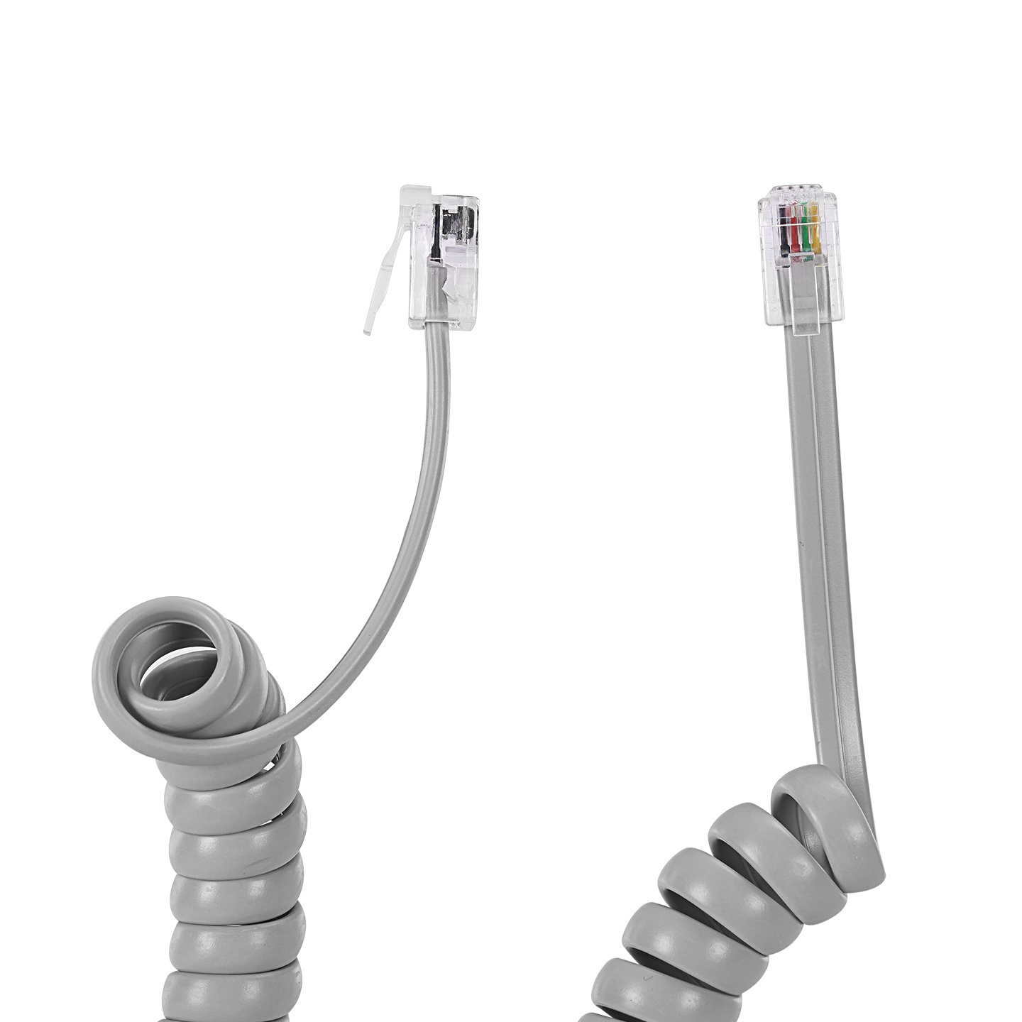23328_00 Telefonski spiralni kabl za slusalicu 2m sa konektorima S-link SL-TEL3 RJ-10, sivi, 23328 - Image 1