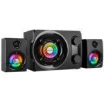 Zvučnici 2.1 gaming RAMPAGE RMS-G8 25W BLUETOOTH + USB-SD-FM RAINBOW Black RGB LED, 30253 - Image 3