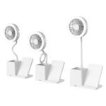 Wireless punjač sa lampom i ventilatorom S-link SL-M9055 White TypeC 10W, 37533 - Image 5